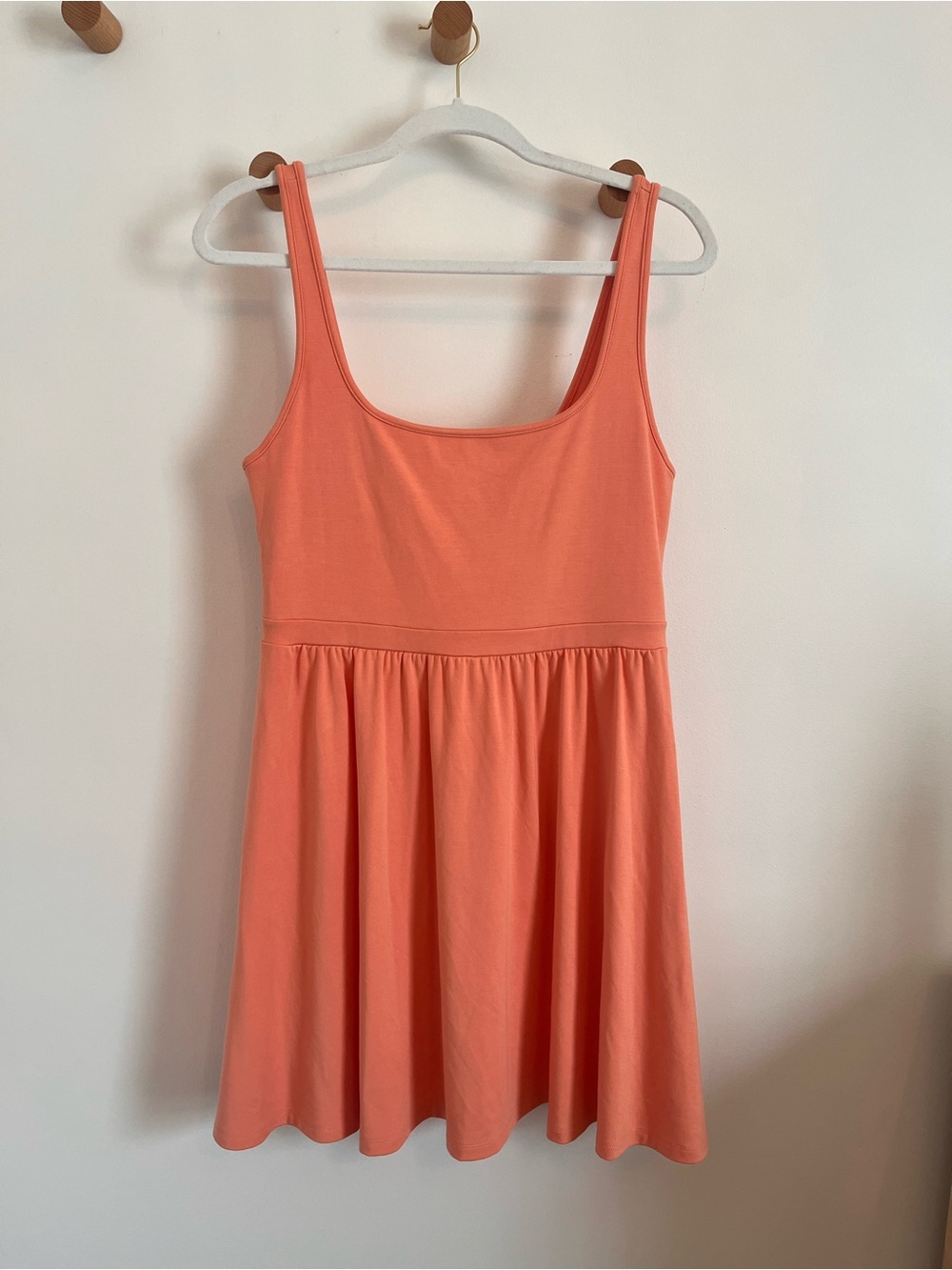 Wilfred Coral-Orange Scoop Neck Mini Dress